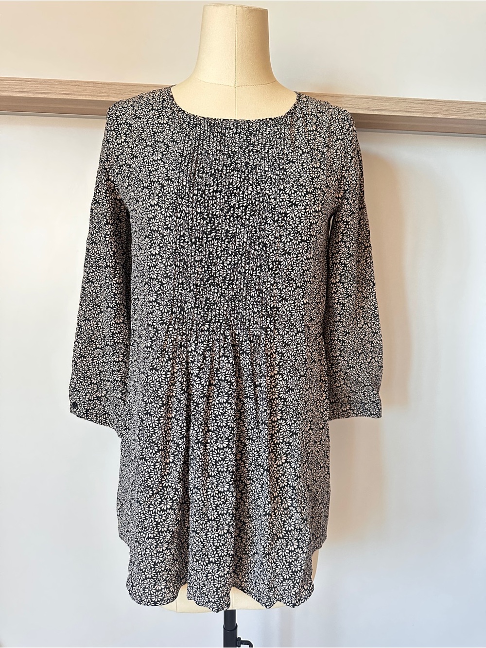 Weekend Max Mara Floral Black and White Mini Dress
